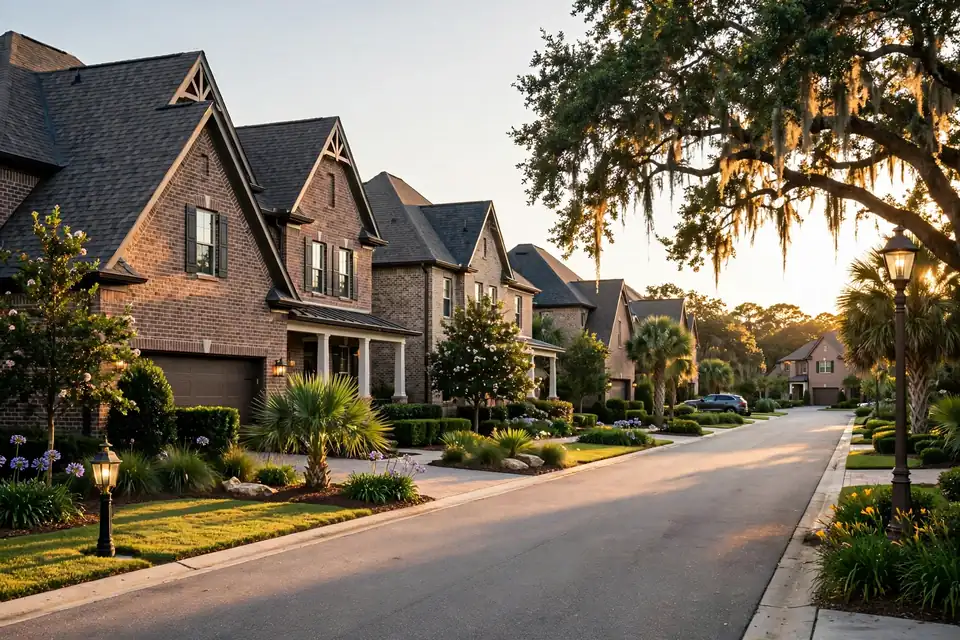 Roof inspection in Sonoma Ranch, Channelview, TX — upscale gabled-roof subdivision