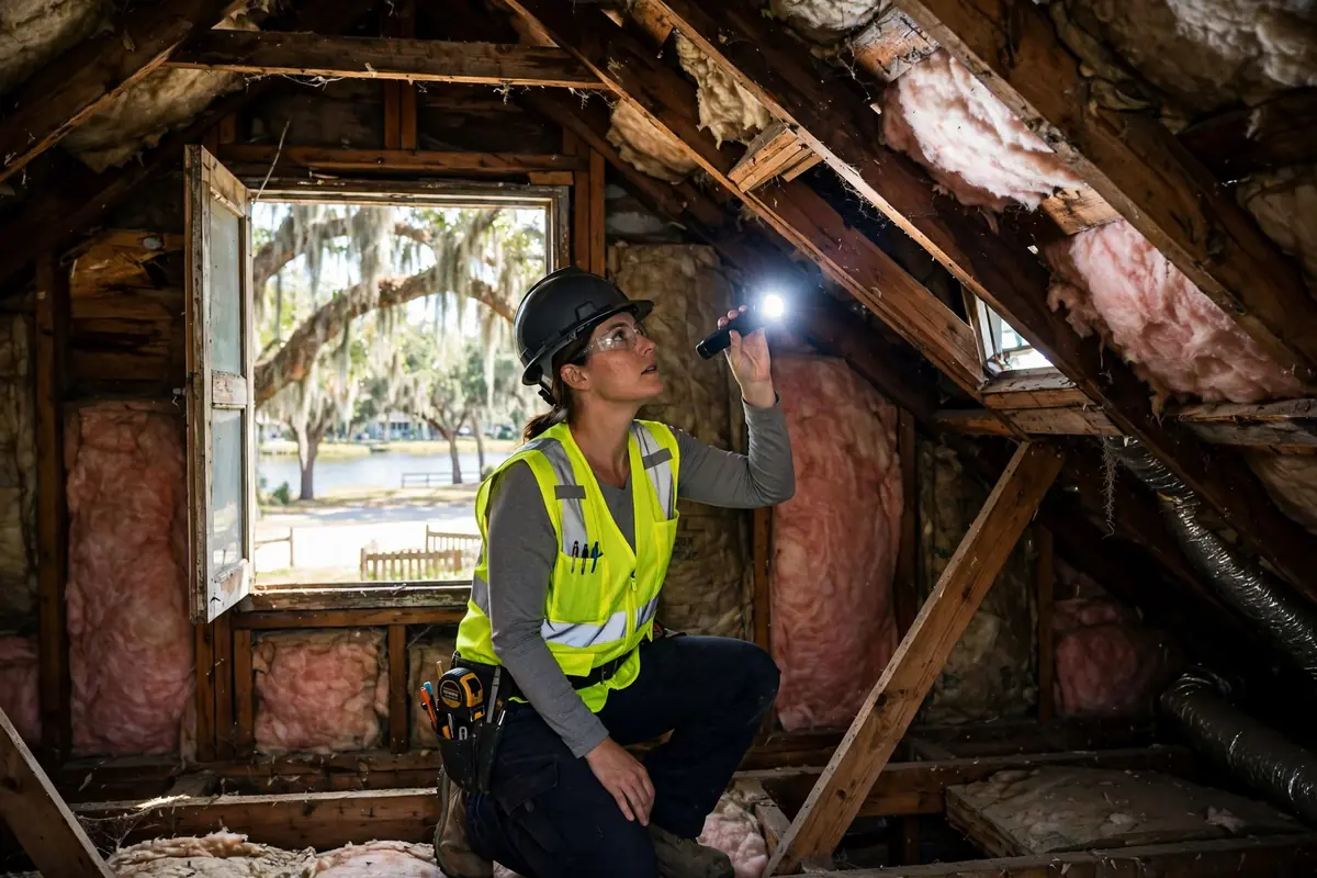 Inspección del Ático y la Ventilación in Lakeview Homes, Channelview, TX