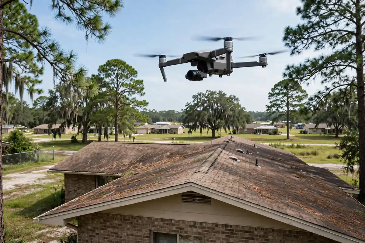 Inspección del Techo con Dron in Old River Acres, Channelview, TX