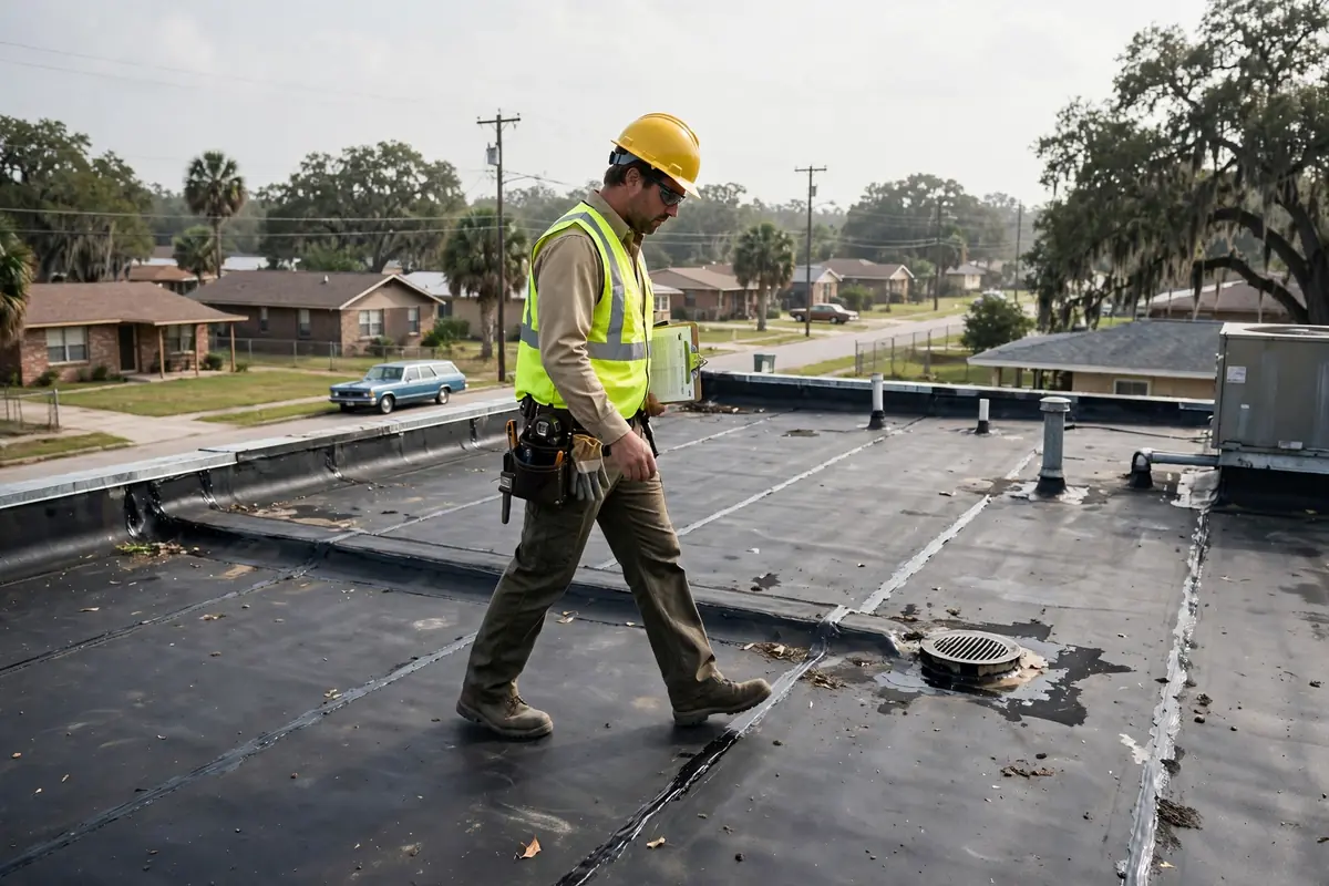 Inspección de Techo Plano in Old River Manor, Channelview, TX